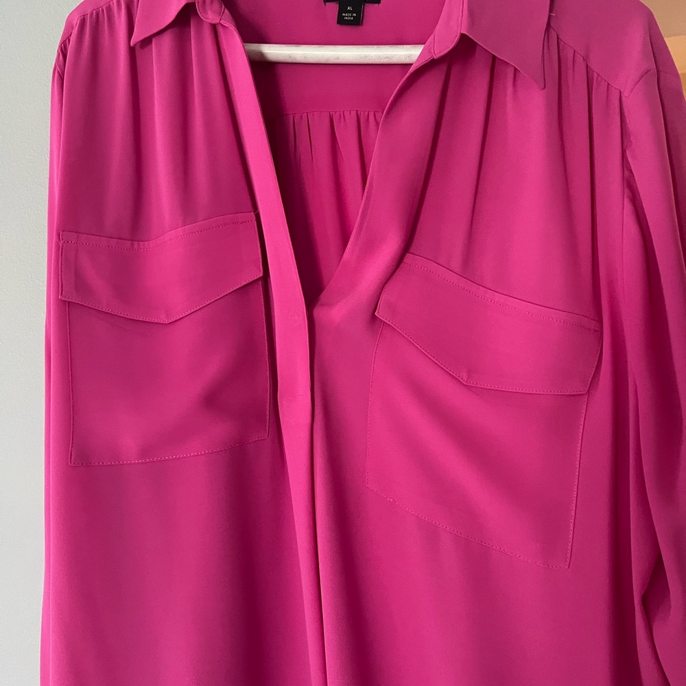 Pink Women's Ann Taylor Camp shirt